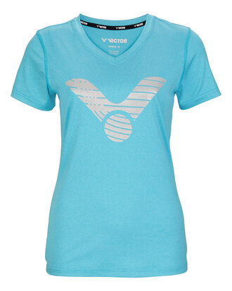 Victor T-Shirt Lady T-04104 M Light Blue/Silver