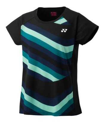 Yonex T-Shirt Lady 16694EX Black/Blue/Mint (Black)