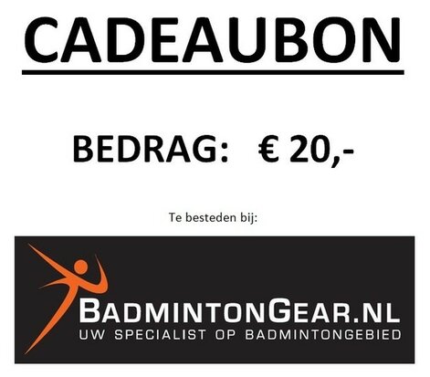 Cadeaubon 20 euro